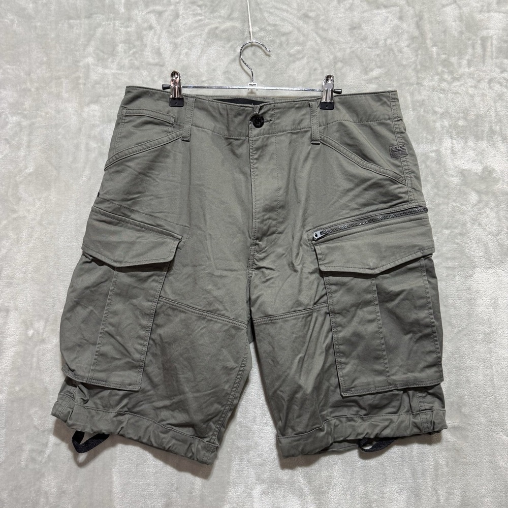G Star Raw Cargo Shorts Mens 35 Gray Utility Streetwear Workwear Casual Everyday